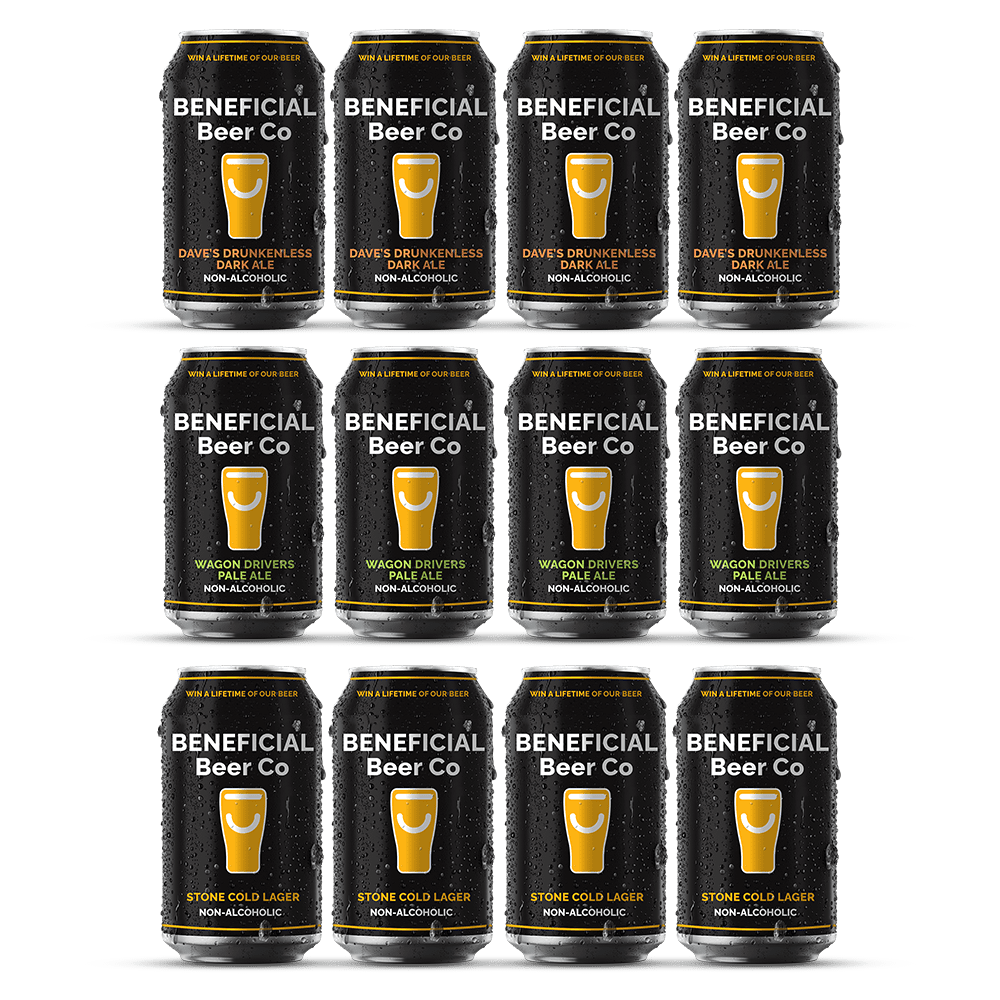 Beneficial Brews Trio: Crafted Lager, Ale & Drunkenless Bundle - Beneficial Beer Co - Craftzero