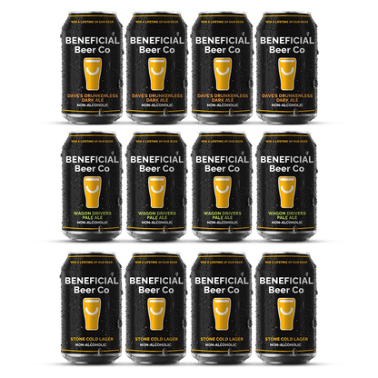 Beneficial Brews Trio: Crafted Lager, Ale & Drunkenless Bundle - Beneficial Beer Co - Craftzero