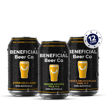 Beneficial Brews Trio: Crafted Lager, Ale & Drunkenless Bundle - Beneficial Beer Co - Craftzero