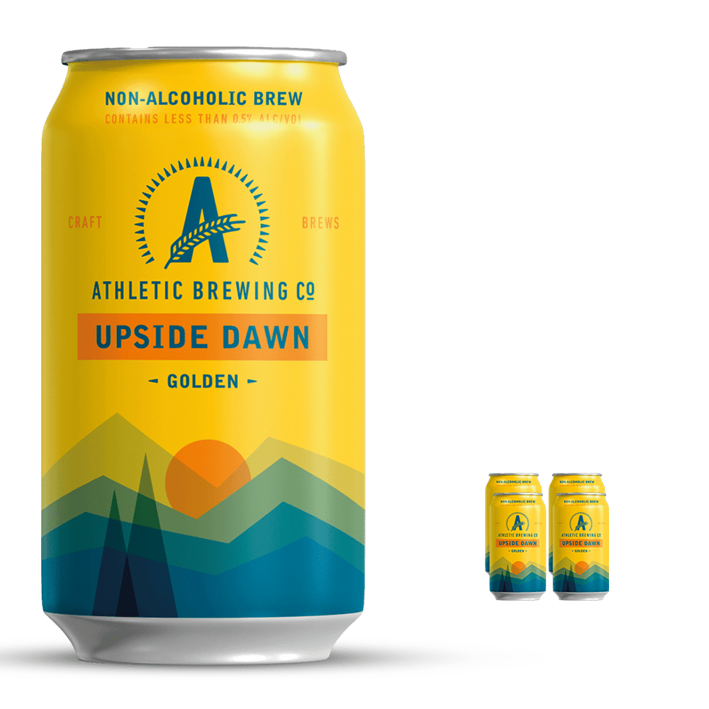 Athletic Brew Co. Upside Dawn Golden Ale 355mL | Athletic Brewing Co. | Craftzero