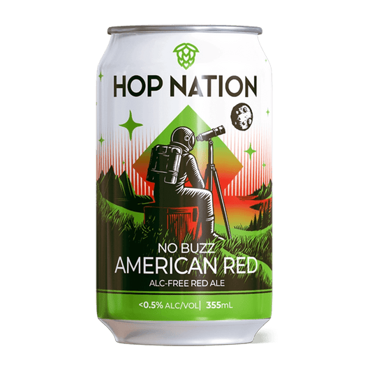 Hop Nation No Buzz American Red 355mL | Hop Nation Brewing Co. | Craftzero