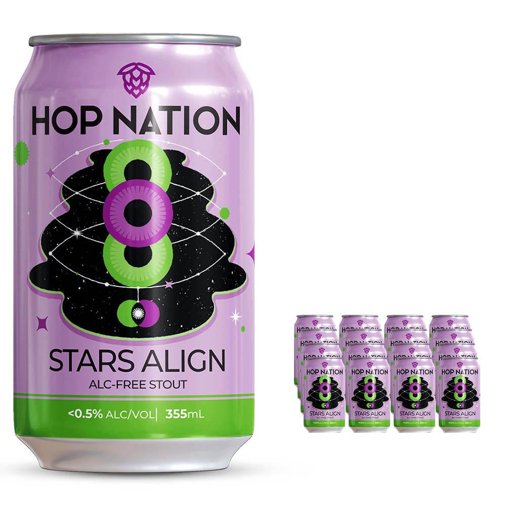 Hop Nation Stars Align Non - Alc Stout 375mL | Hop Nation Brewing Co. | Craftzero