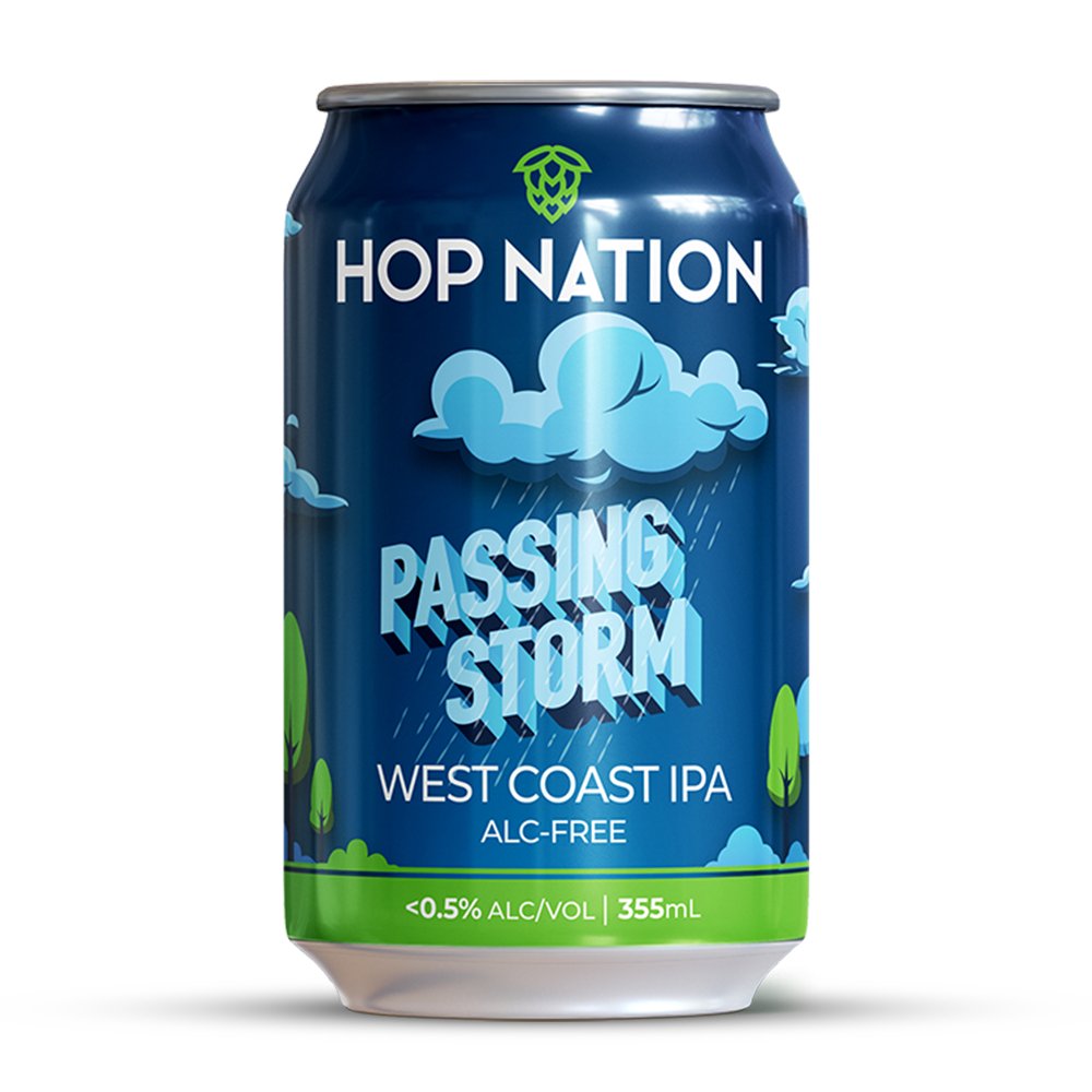 Passing Storm Alc Free West Coast IPA 355mL - Hop Nation Brewing Co. - Craftzero
