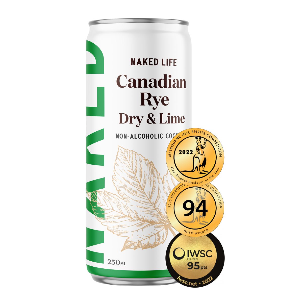 Naked Life Canadian Rye Spirit Dry & Lime RTD 250mL - Naked Life - Craftzero