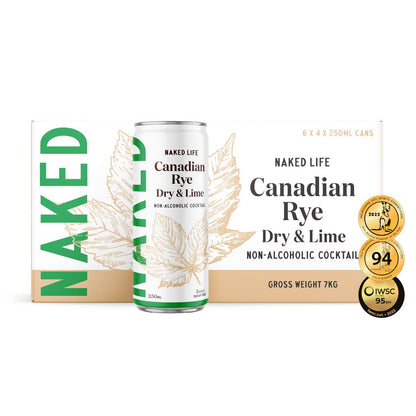 Naked Life Canadian Rye Spirit Dry & Lime RTD 250mL - Naked Life - Craftzero