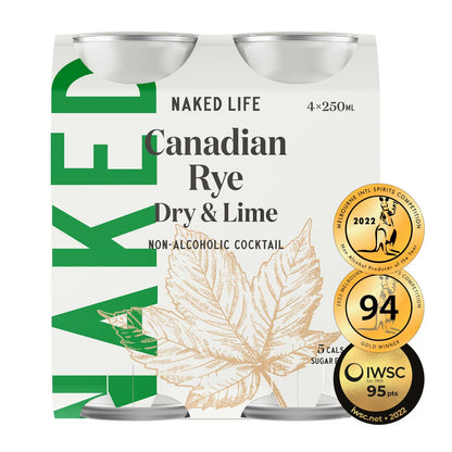 Naked Life Canadian Rye Spirit Dry & Lime RTD 250mL - Naked Life - Craftzero