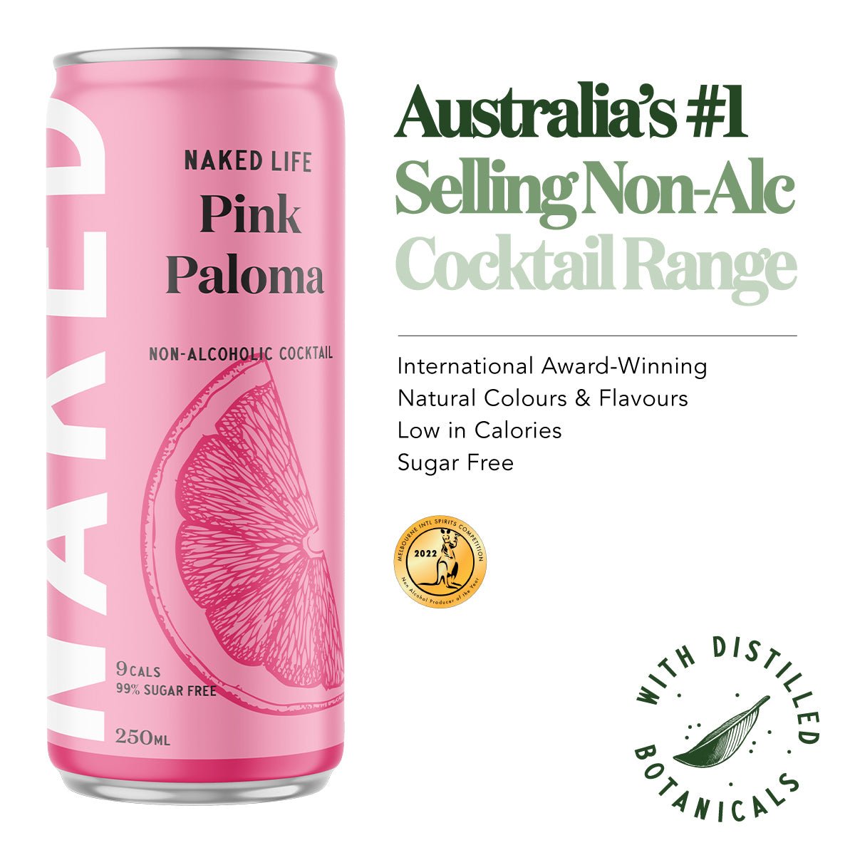 Naked Life Non-Alcoholic Pink Paloma 250mL - Naked Life - Craftzero